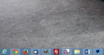 The taskbar can now be accessed from the Start screen too
