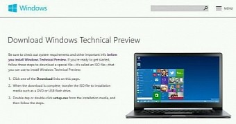 This is the download page of the new Windows Technical Preview