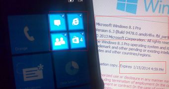 Alleged Windows Phone 8.1 leaked photo