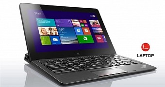 Lenovo ThinkPad Helix 2 in laptop mode