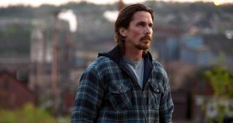 Christian Bale in official movie still from “Out of the Furnace,” produced by Leonardo DiCaprio