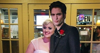 Woman weds Robert Pattinson cardboard cutout