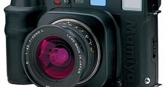 The current Mamiya medium-format camera
