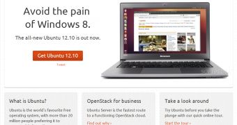 Ubuntu 12.10 was considered an alternative for Windows 8