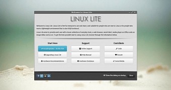 Linux Lite's welcome screen