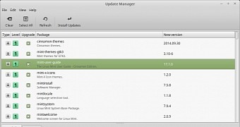 New update manager in Linux Mint