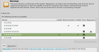 The update manager for Linux Mint 17.1