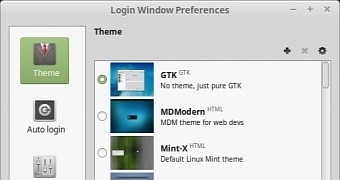 Linux Mint login options