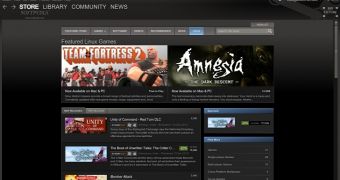 Steam for Linux interface