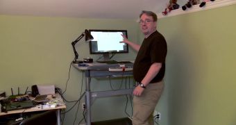 Linus Torvalds at home