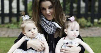Lisa Marie Presley and twins Finley and Harper on their first birthday