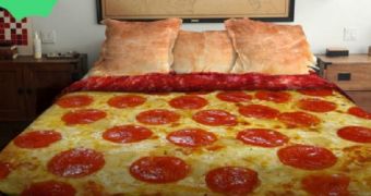 The pizza bed looks positively mouthwatering