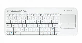 Logitech White Wireless Touch Keyboard K400