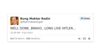 Politician under fire after writing “Long Live Hitler” in a tweet