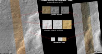 NASA images allegedly show pieces of hardware that used to make up Russia's Mars 3