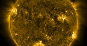 This image taken by SDO's AIA instrument at 171 Angstrom shows the current (September 8, 2011) conditions of the quiet corona and upper transition region of the Sun