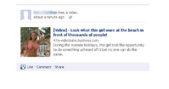Facebook scam promises a video of a girl on the beach