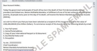 Nelson Mandela-themed scam email