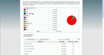 Disk Space Usage Statistics on A Web Hosting Account
