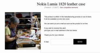 Case maker allegedly confirmed Lumia 1820