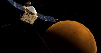 NASA's MAVEN orbiter will analyze the Martian atmosphere from orbit