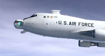 A photo of the MDA's Boeing-based Airborne Laser