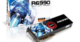 MSI Radeon R6990-4PD4GD5 HD 6990 based graphics card