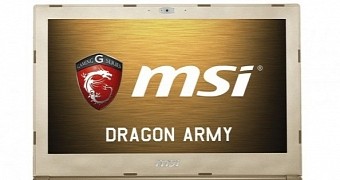 MSI GS60 Ghost Pro Gold Edition frontal view