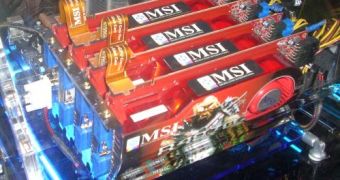 MSI's HD 4870 Quad CrossFire setup