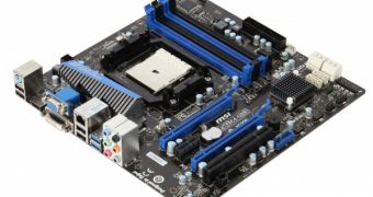 MSI micro-ATX A75MA-G55 AMD Llano motherboard