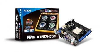 MSI's FM2-A75IA-E53 MiniITX AMD FM2 Trinity Mainboard
