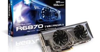 HD 6870 from MSI uses the Twin Frozr II cooler