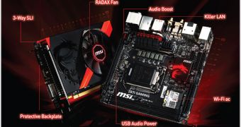 MSI GAMING AC motherboard and GTX 760 GAMING ITX graphics card