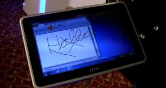 MSI WindPad U100W tablet caught on video