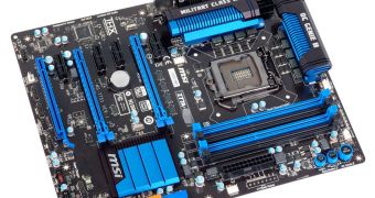MSI Z77A-GD55 Motherboard for Intel Ivy Bridge CPUs Pictured