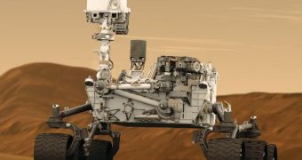 This is a rendition of the MSL on the Martian surface