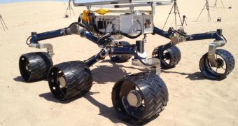 MSL Rover Replica Takes a Test Drive