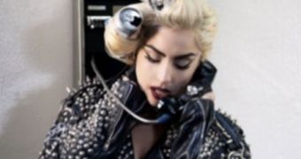 Lady Gaga in “Telephone” video, a collaboration with Beyonce