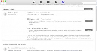 Mac OS X 10.10.3 Yosemite update on App Store