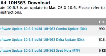 Mac OS X 10.6.5 developer seed - screenshot