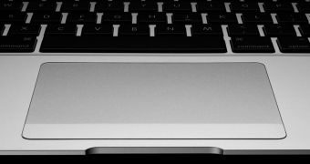 MacBook Air - trackpad highlighted
