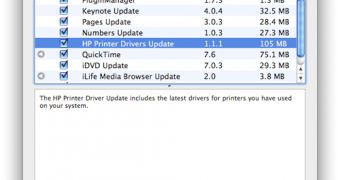 Mac OS X Software Update dialog