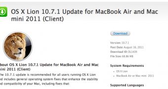 Apple shows availability of special OS X updates for separate Macintosh computers
