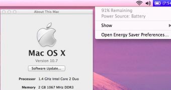 Mac OS X Lion menubar screenshot