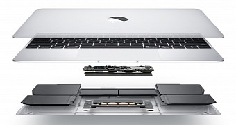 The "exploded view" of the new MacBook