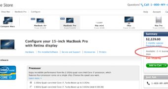 MacBook Pro with Retina display now ships in 2 - 4 days