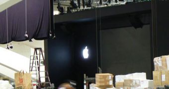 The Apple booth