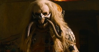 The villain in “Mad Max: Fury Road” and his fierce costume