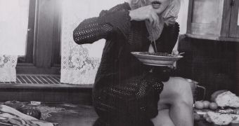 Madonna as a fantasy housewife for the spring / summer 2010 collection from  D&G