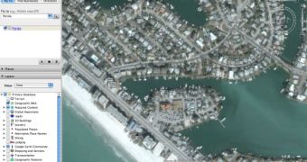 Florida beach on Google Earth